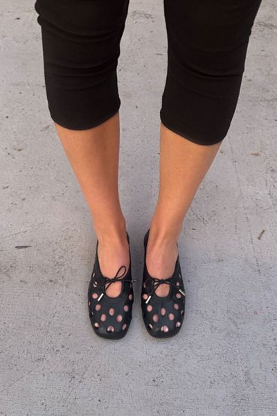 ALOHAS Rosalind Cut Out Leather Ballet Flats