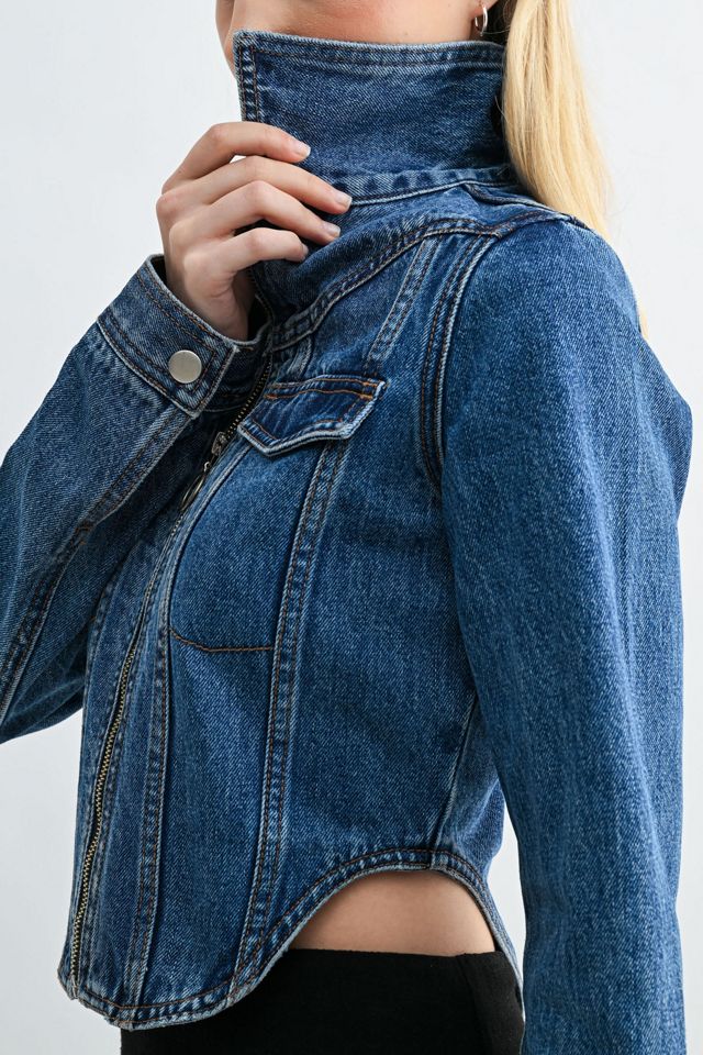 Jemina Denim Kylie Cropped Denim Jacket #3