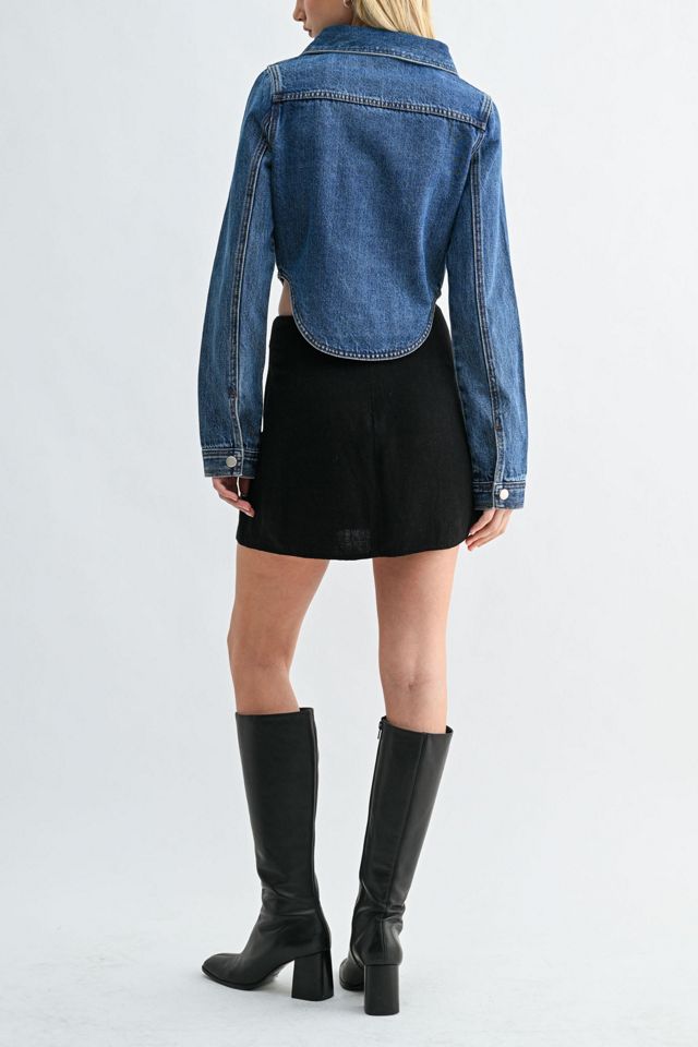 Jemina Denim Kylie Cropped Denim Jacket #4