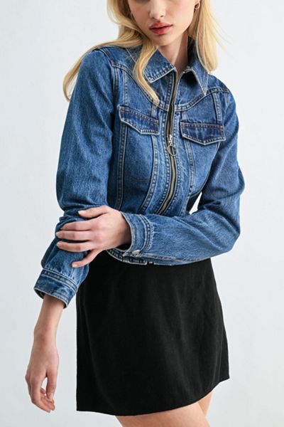 Jemina Denim Kylie Cropped Denim Jacket