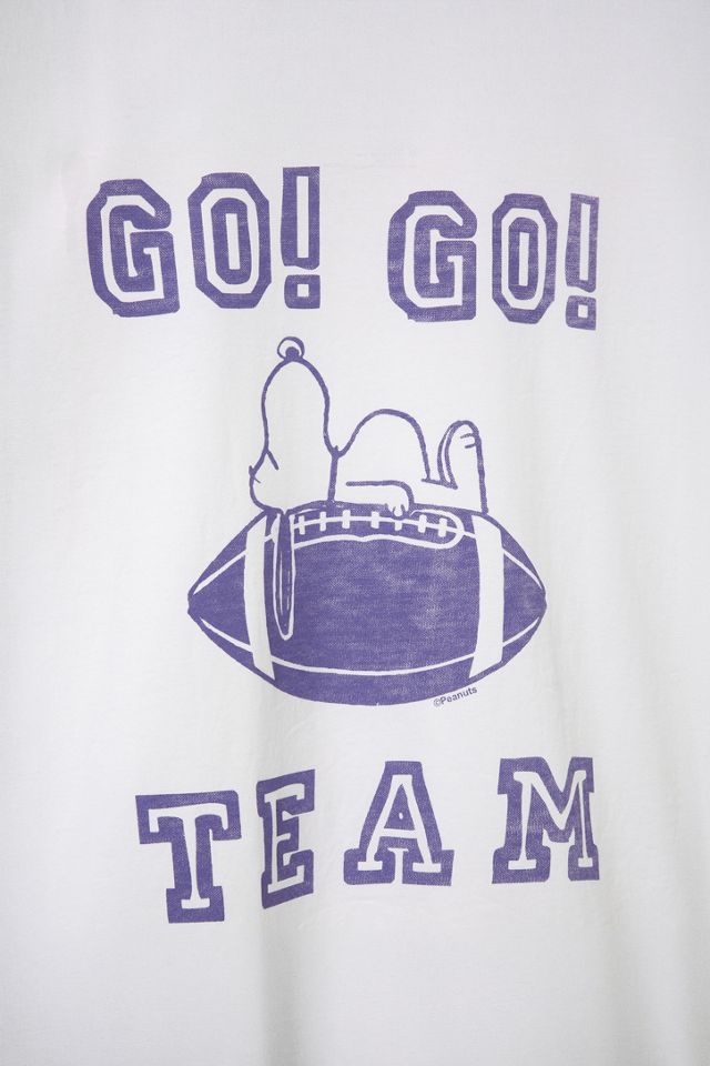 Junk Food Snoopy Go Team Go Football Tee #2