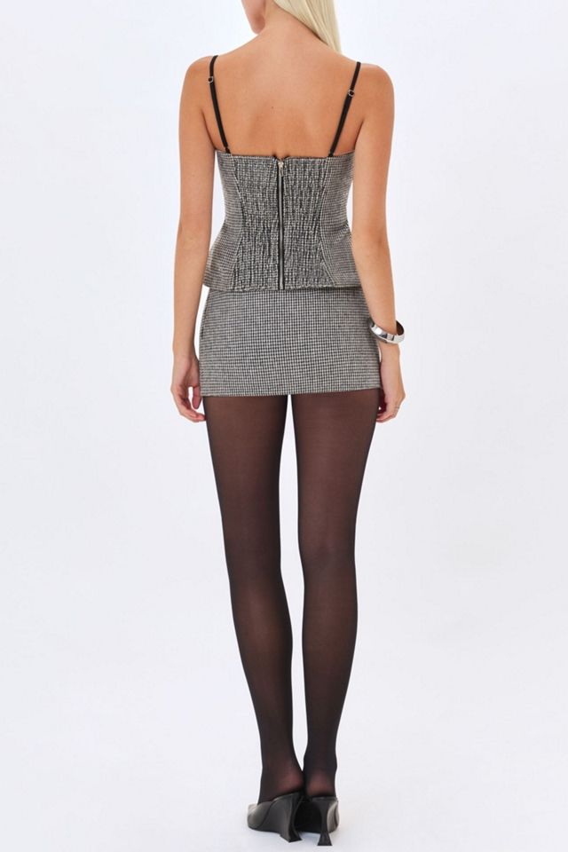 Miss Circle Victoria Micro Houndstooth Mini Skirt #4