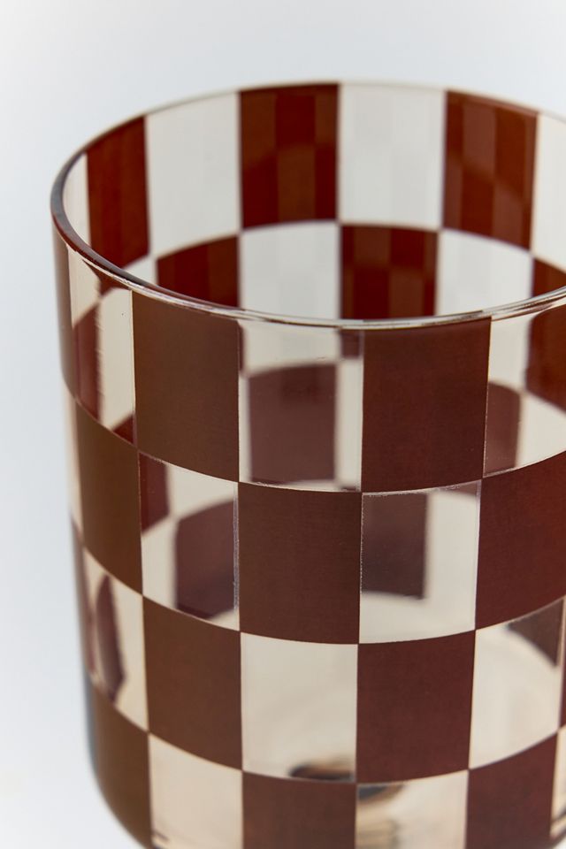 Duo-Tone Checkered 10 oz Wine Glass #2