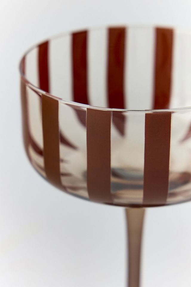 Duo-Tone Striped 7 oz Coupe Cocktail Glass #2