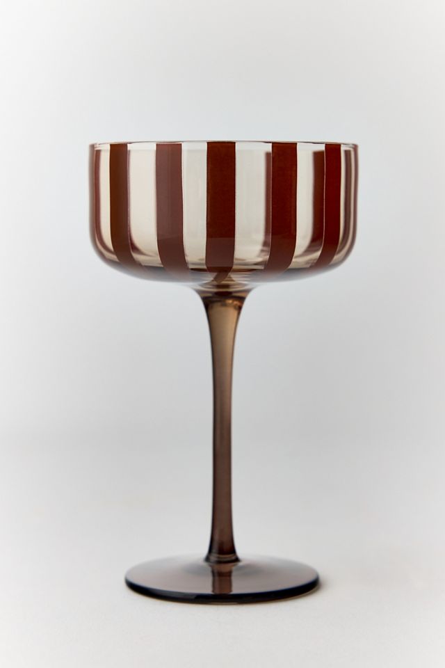 Duo-Tone Striped 7 oz Coupe Cocktail Glass #1
