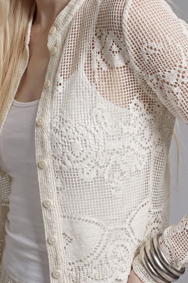 Slate Pink Crochet Lace Button-Front Cardigan and Mini Skirt Set #3