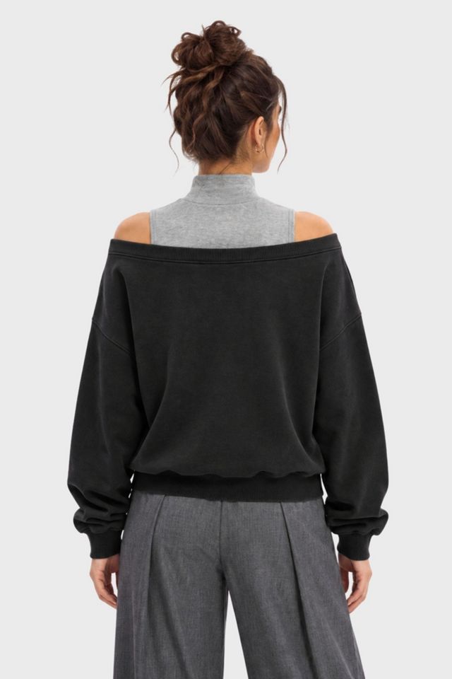 Aelfric Eden Boxy Layered Off-The-Shoulder Sweatshirt #2