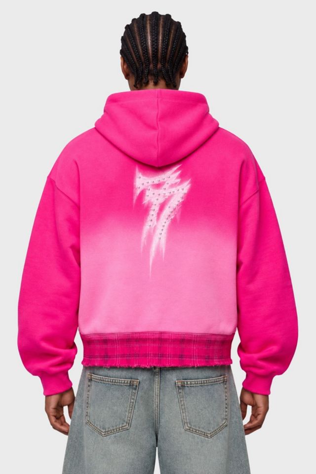 Aelfric Eden Boxy Washed Studded Zip Up Hoodie #2