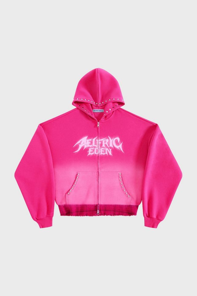 Aelfric Eden Boxy Washed Studded Zip Up Hoodie #3