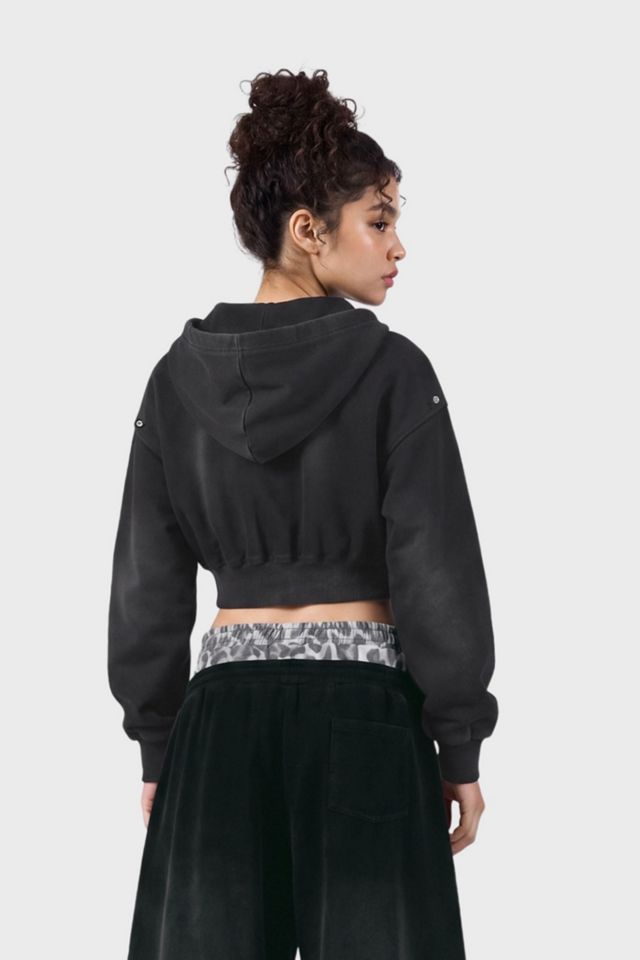 Aelfric Eden Cropped Spray Dyed Zip Up Hoodie #2