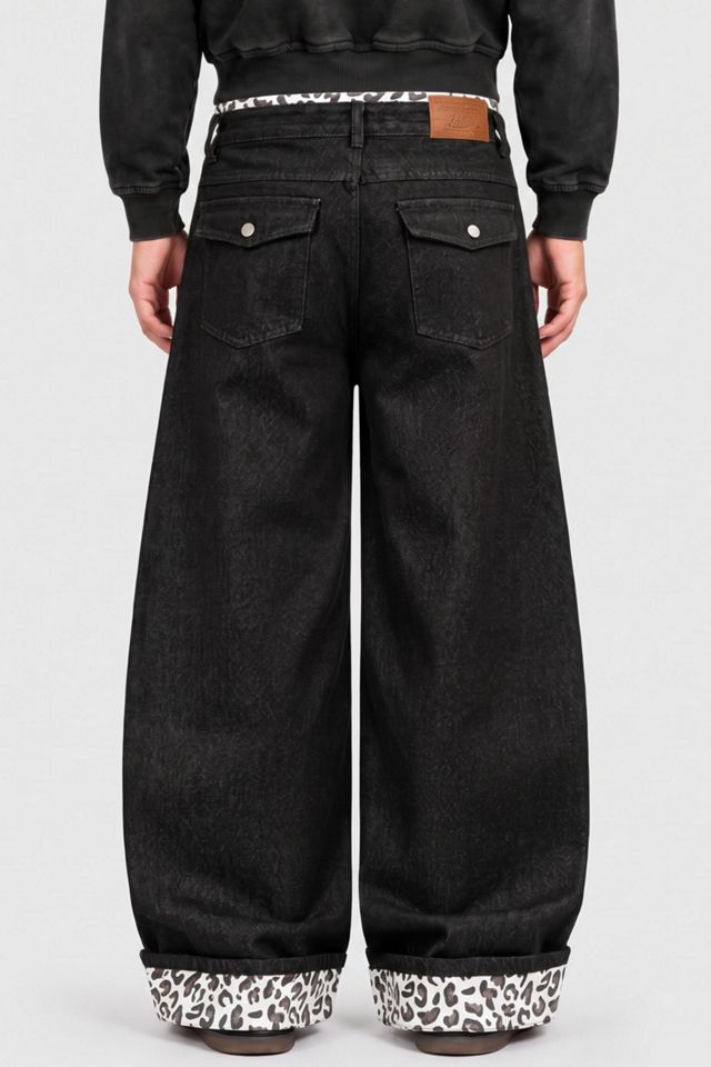 Aelfric Eden Leopard Cuff Baggy Barrel Jeans #2