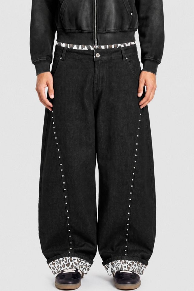 Aelfric Eden Leopard Cuff Baggy Barrel Jeans #1