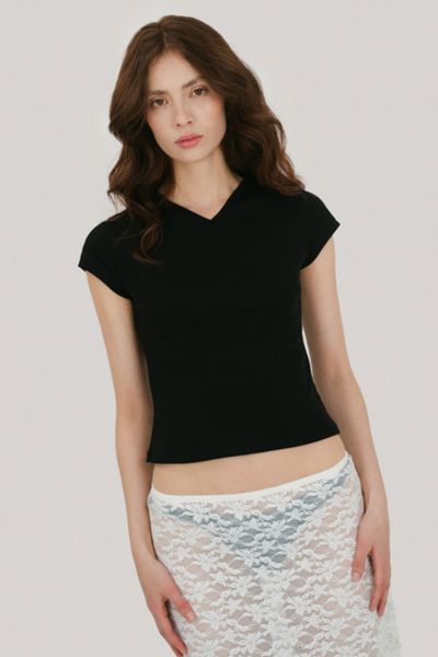 Mpaz Studio Cleo V-Neck Baby Tee
