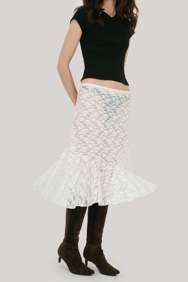 Mpaz Studio Odette Sheer Lace Midi Skirt #2