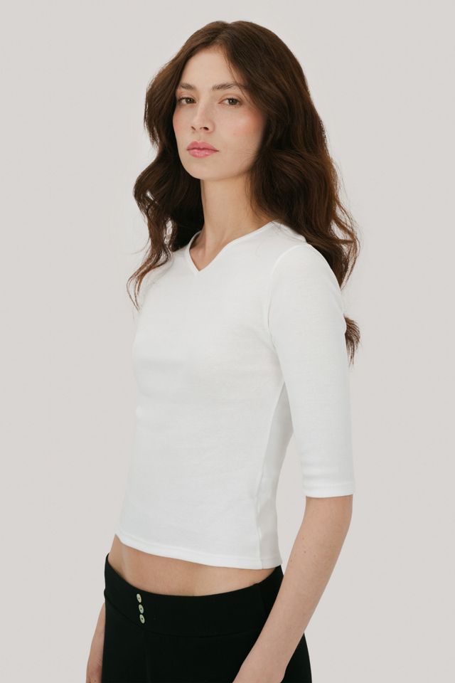 Mpaz Studio Vera 3/4 Sleeve V-Neck Top #1
