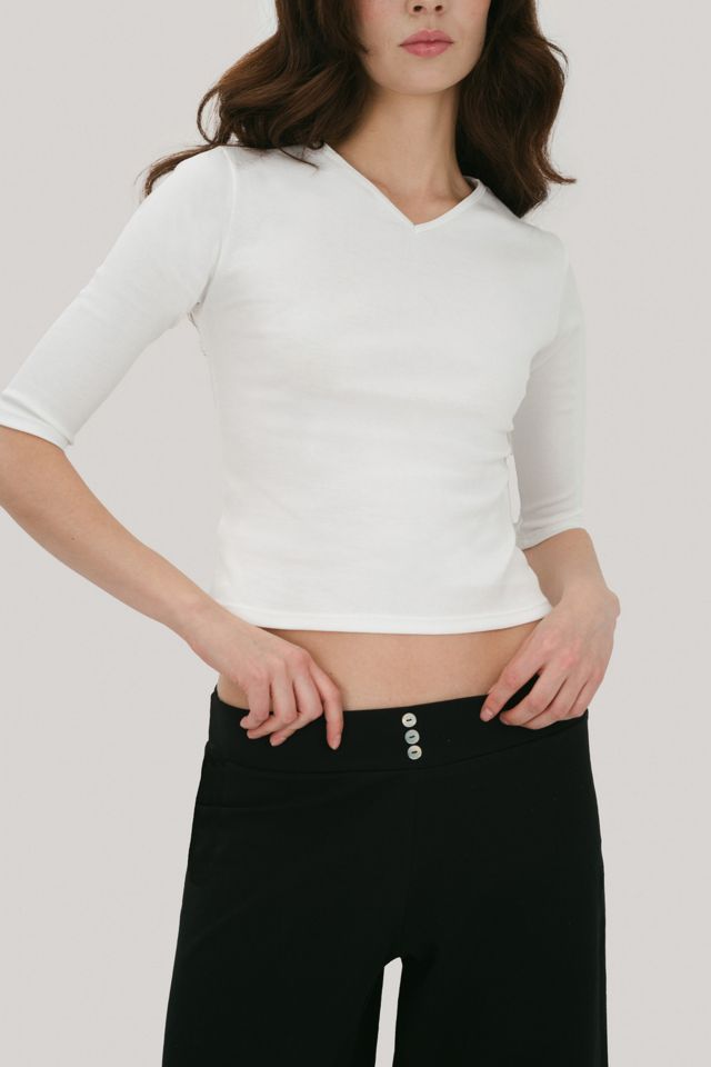 Mpaz Studio Vera 3/4 Sleeve V-Neck Top #2