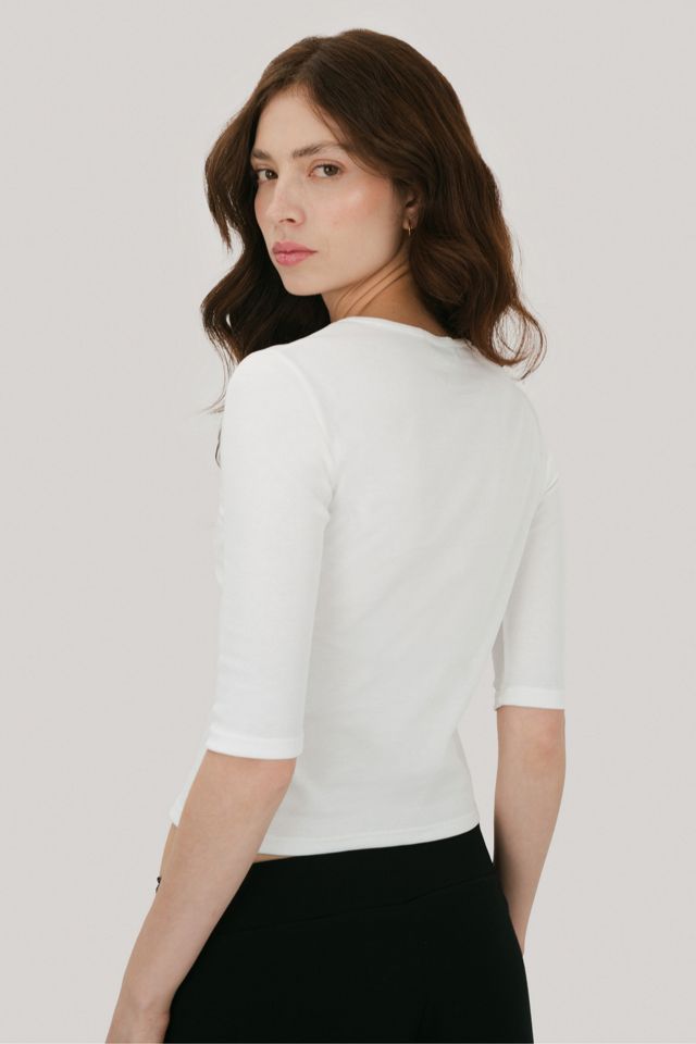 Mpaz Studio Vera 3/4 Sleeve V-Neck Top #3
