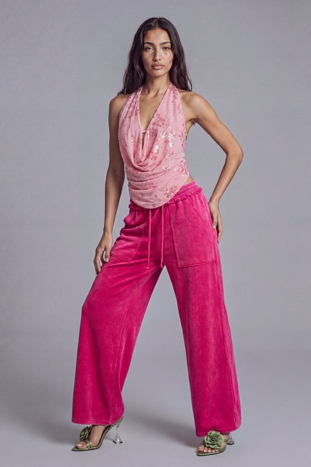 Slate Pink Sequined Halter Top #3