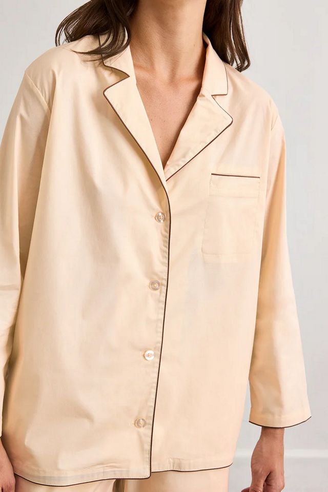 Bed Threads Piped Long Sleeve Pajama Shirt #2