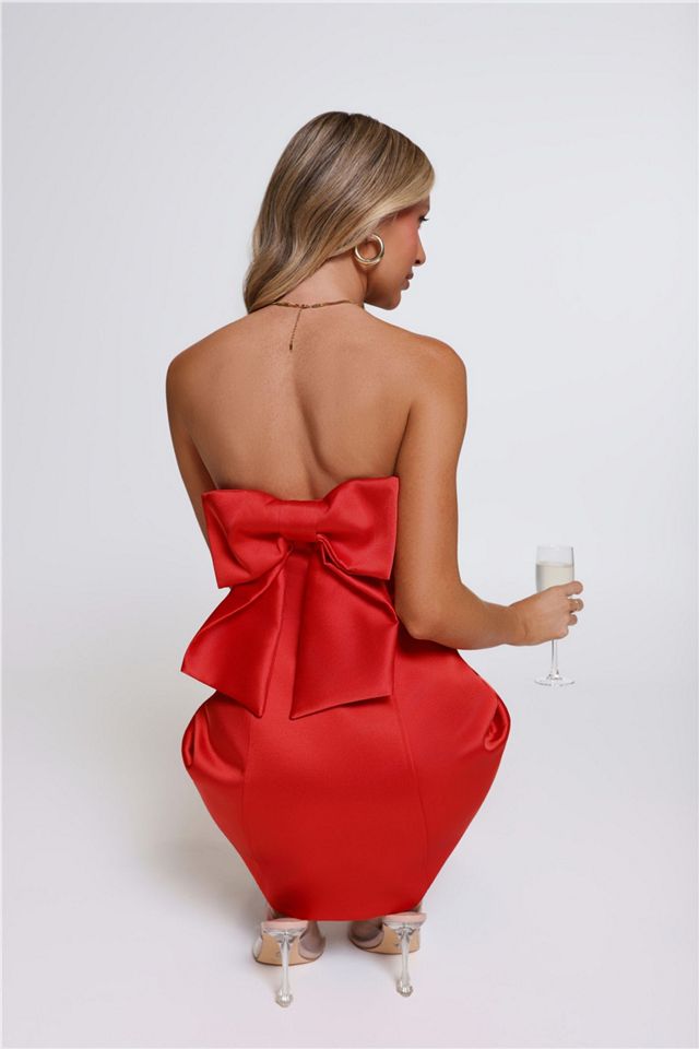 Hello Molly The Best Gift Satin Strapless Mini Dress #1