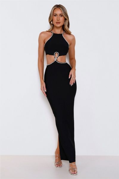 Hello Molly Diamond Charm Bandage Maxi Dress