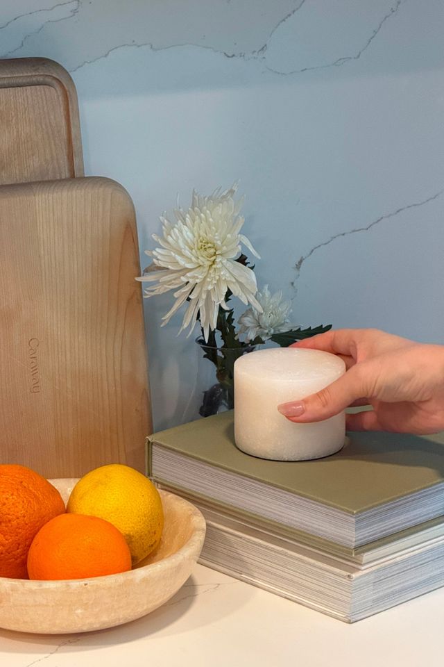 Brightech Rhea LED Portable Marbled Alabaster Table Lamp #2