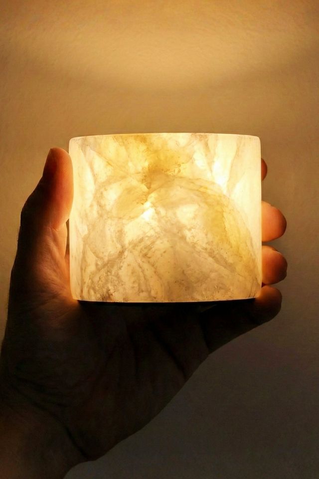 Brightech Rhea LED Portable Marbled Alabaster Table Lamp #4