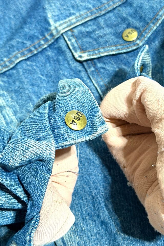Vintage 1980's Corduroy Collar Denim Trucker Jacket #2