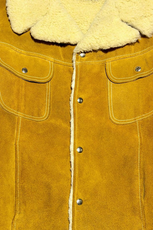 Vintage 1970's JC Penney's Tan Suede Shearling Jacket #1