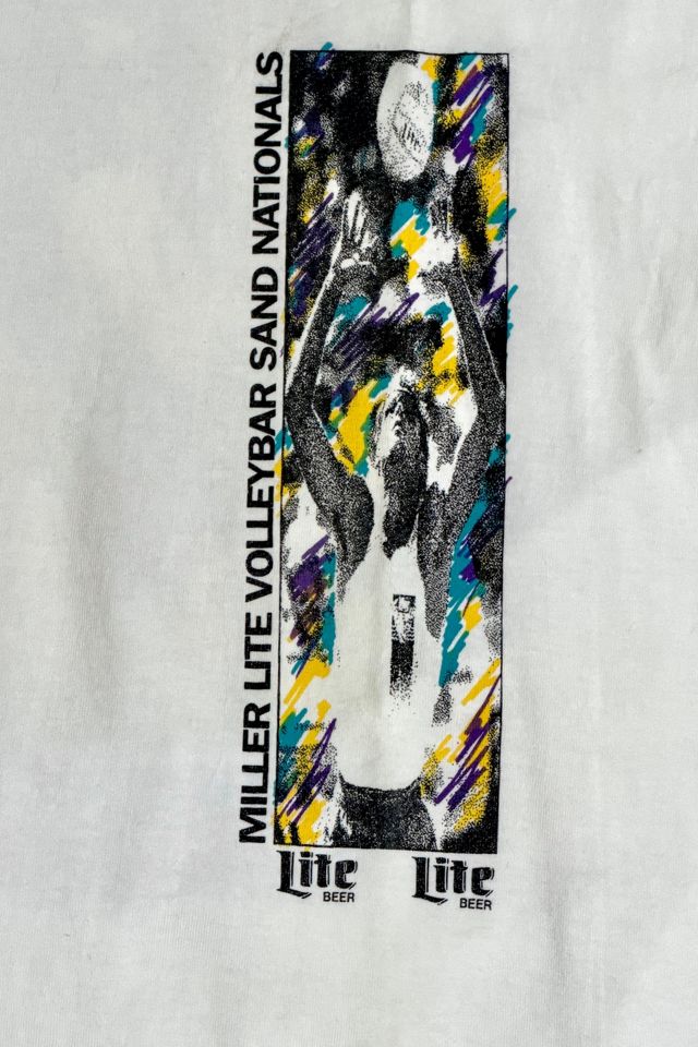 Vintage 1990's Miller Lite Volleyball Graphic T-Shirt #2