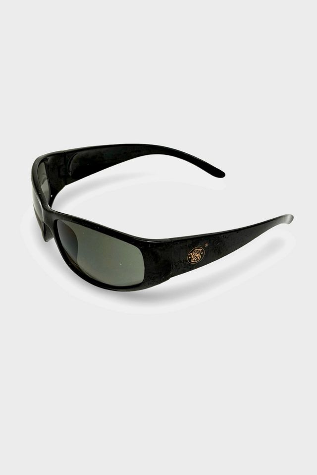 Vintage 2000's Black Wraparound Sunglasses #1