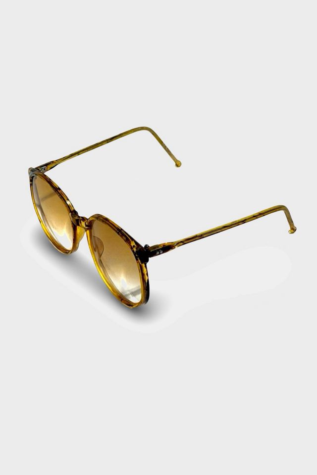 Vintage 1970's Tortoise Oversized Round Sunglasses #1