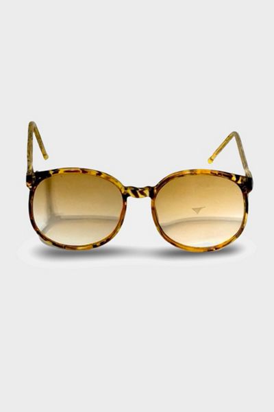 Vintage 1970's Tortoise Oversized Round Sunglasses