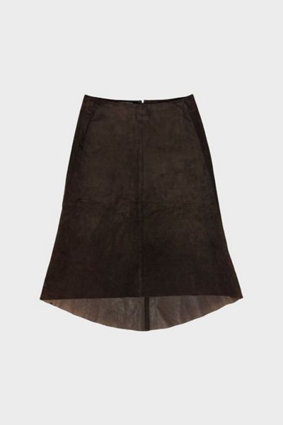 Vintage 1990's DKNY Brown Suede Skirt
