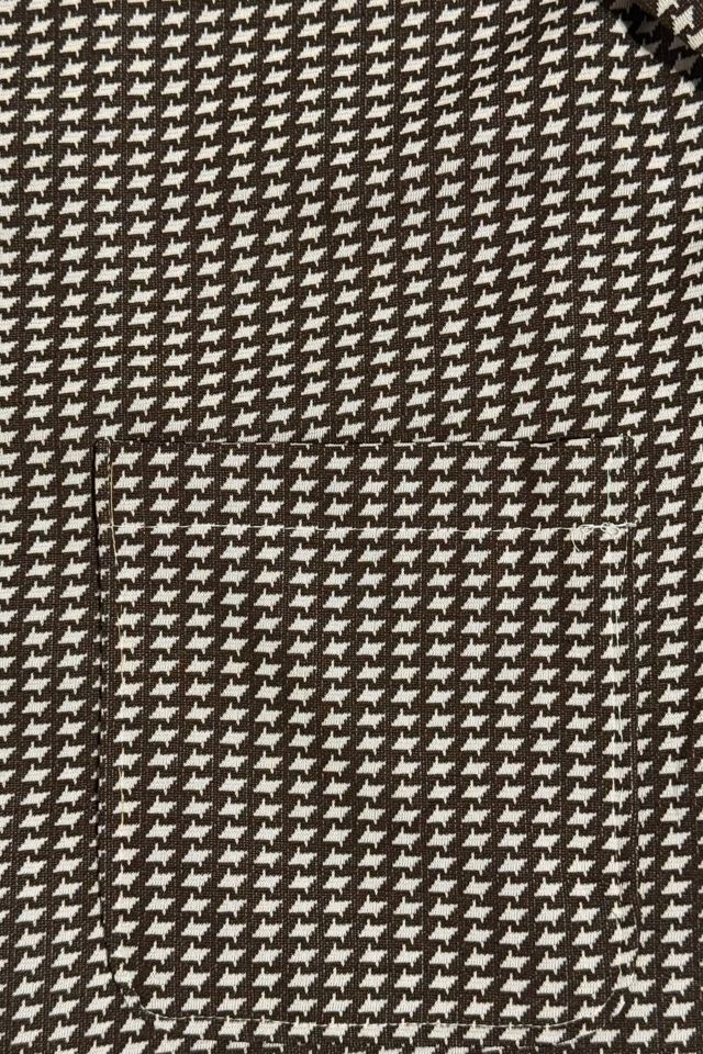Vintage 1960's Chocolate Brown Houndstooth Coat #2