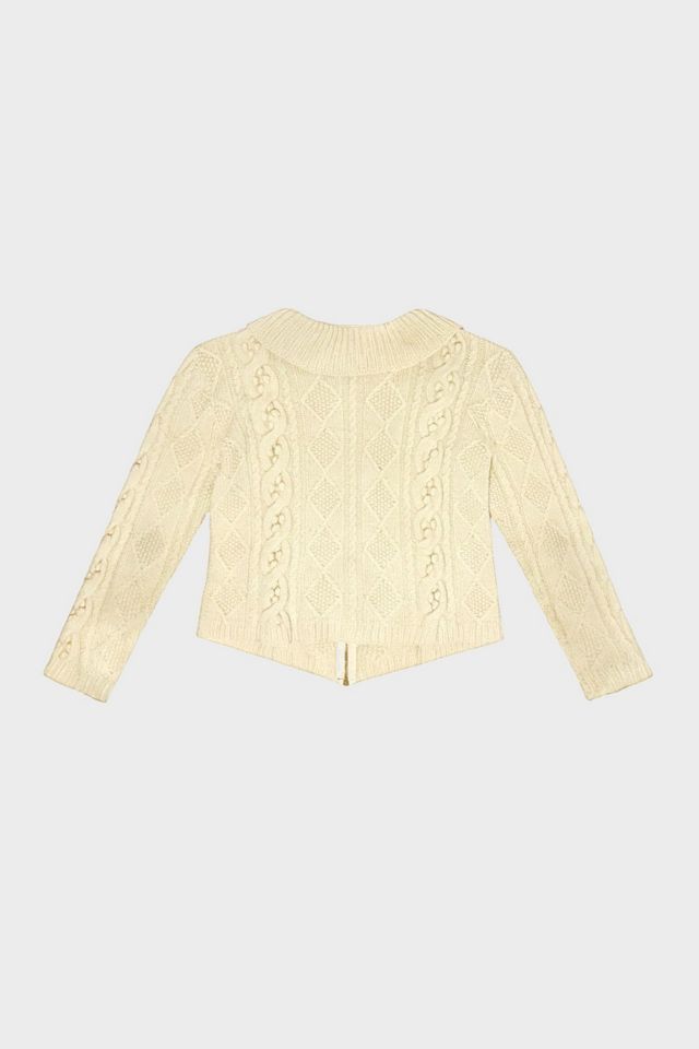 Vintage 1960's Chunky Wool Fisherman Cardigan #1