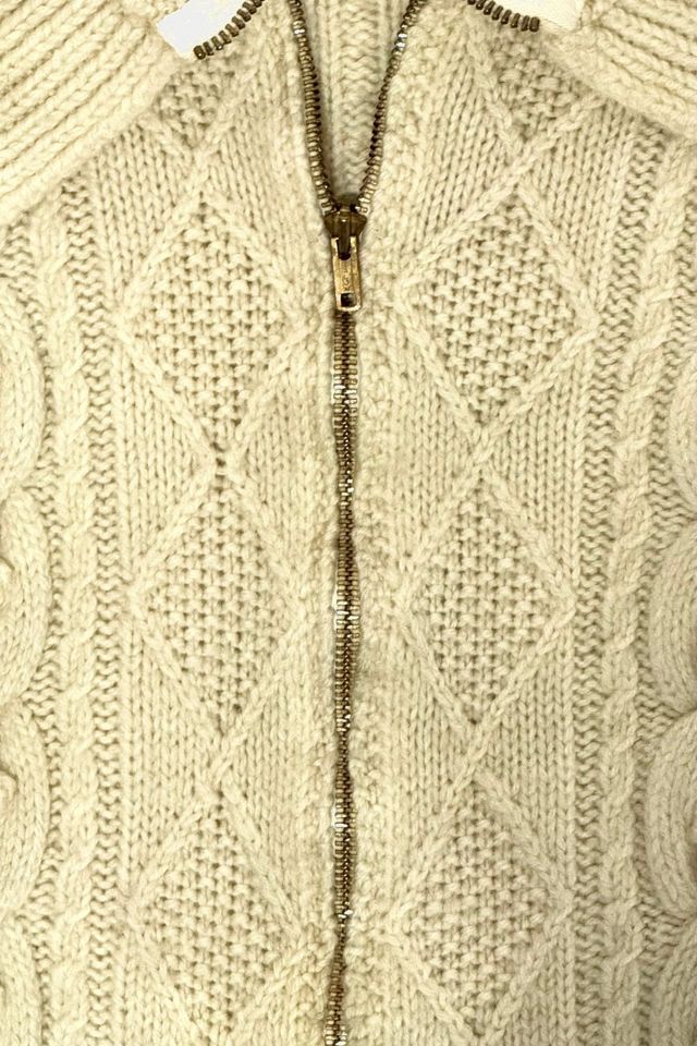 Vintage 1960's Chunky Wool Fisherman Cardigan #2