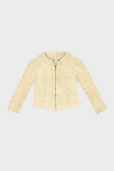 Vintage 1960's Chunky Wool Fisherman Cardigan