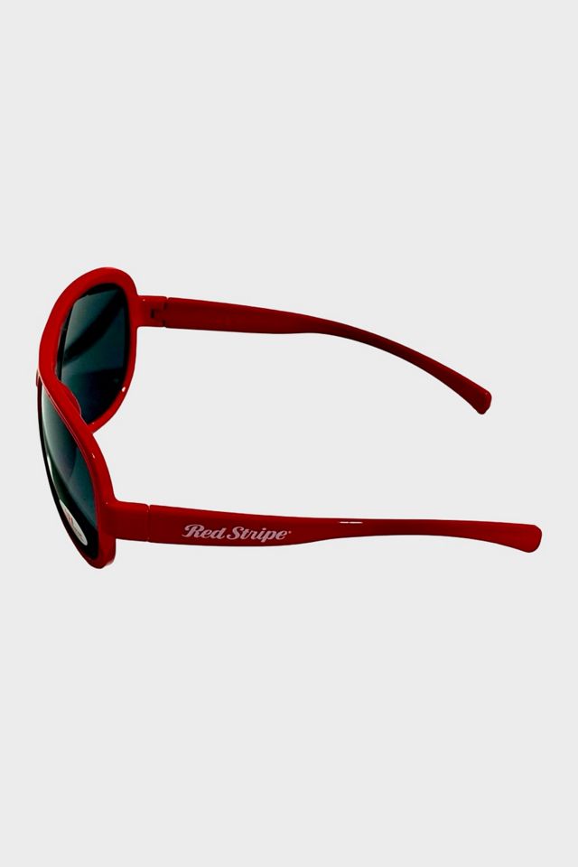 Vintage 1980's Red Aviator Sunglasses #1