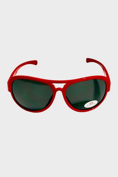 Vintage 1980's Red Aviator Sunglasses