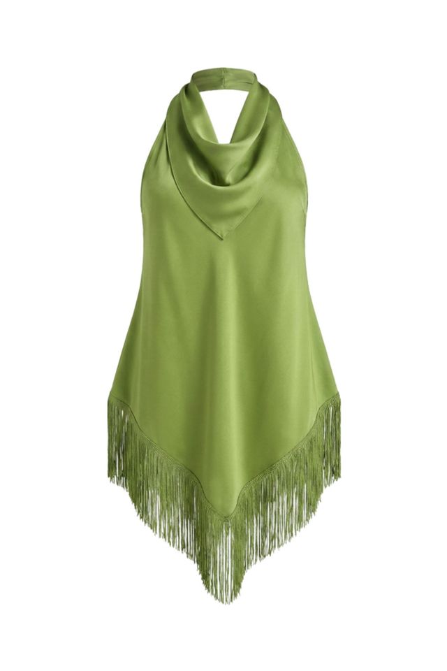 WeWoreWhat Fringe Silky Top #1