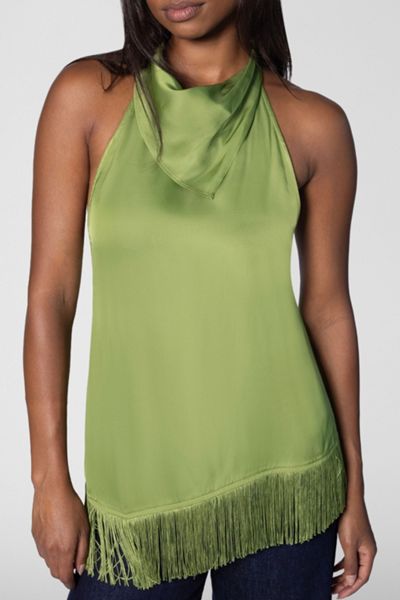 WeWoreWhat Fringe Silky Top