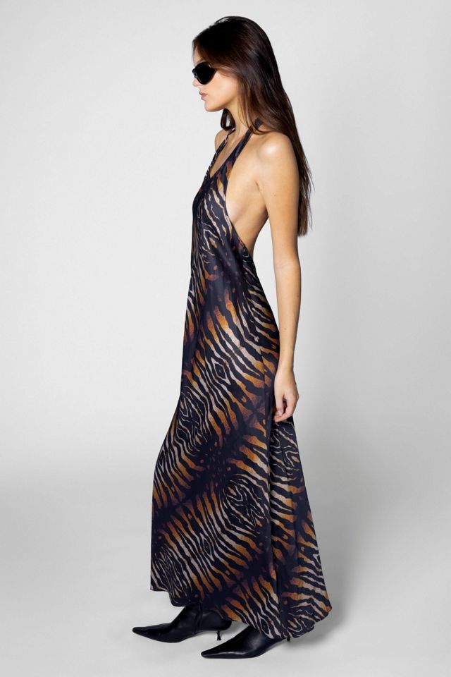 WeWoreWhat Tiger Halter Dress #3