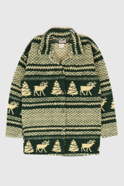 Vintage Long Line Fleece Jacket