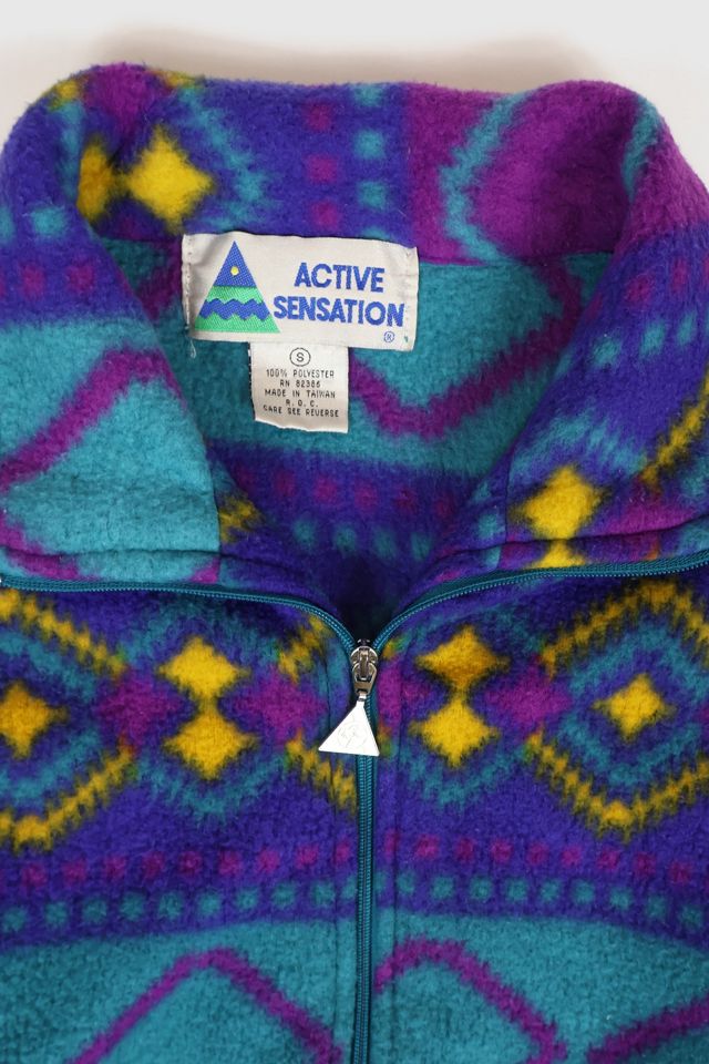Vintage Printed Fleece Jacket #3