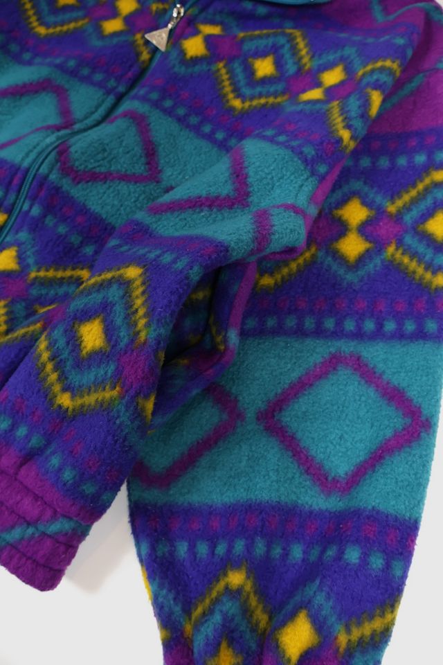 Vintage Printed Fleece Jacket #4