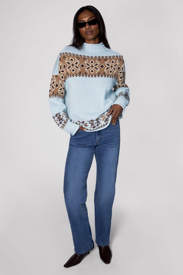 WeWoreWhat Roll Neck Balloon Sleeve Sweater #3