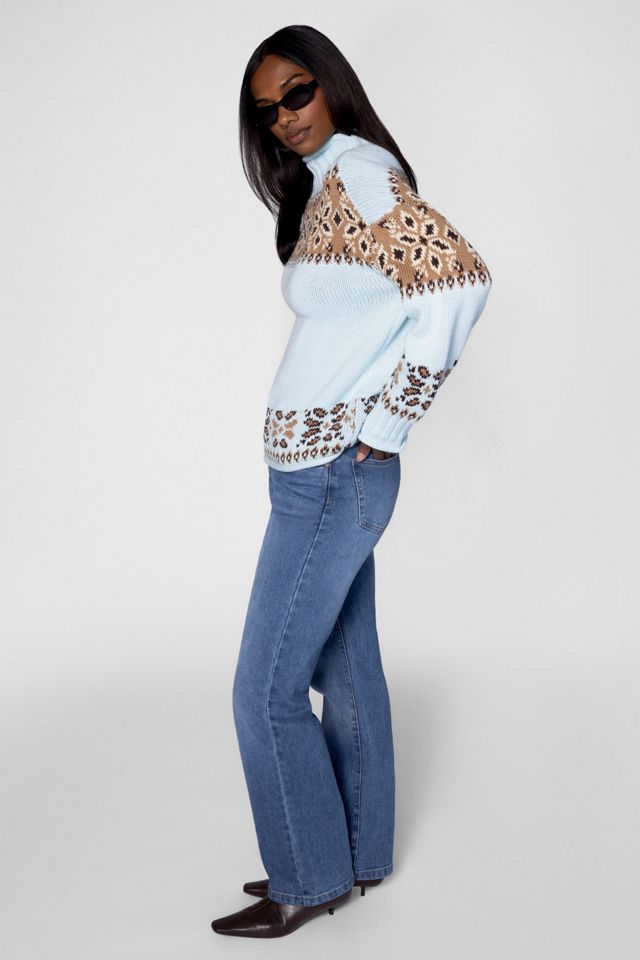 WeWoreWhat Roll Neck Balloon Sleeve Sweater #4
