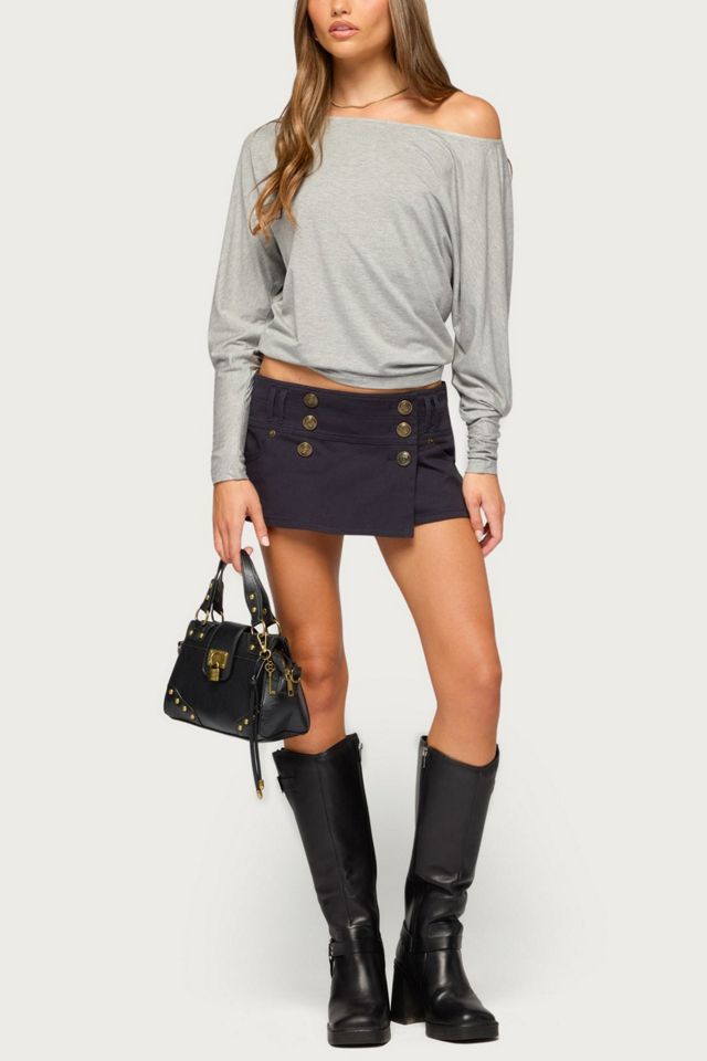 Edikted Reila Button Wrap Skort #4