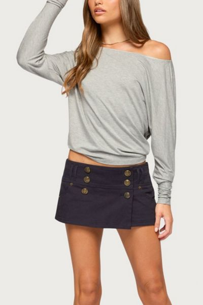 Edikted Reila Button Wrap Skort